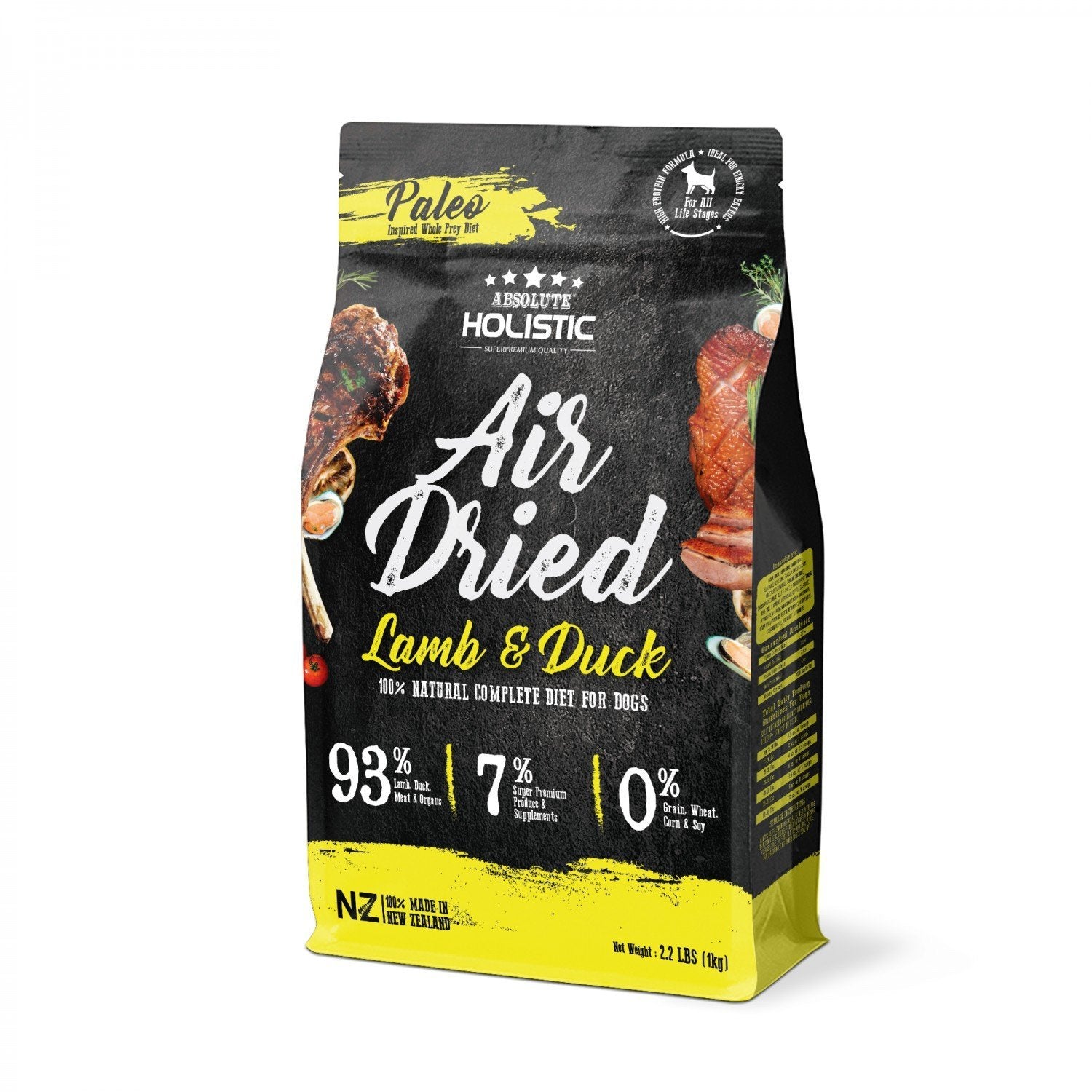 Absolute Holistic Air Dried Dog Food Lamb and Duck 1kg^^^