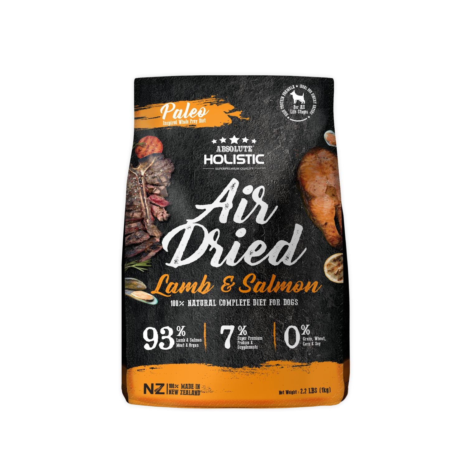 Absolute Holistic Air Dried Dog Food Lamb and Salmon 1kg^^^