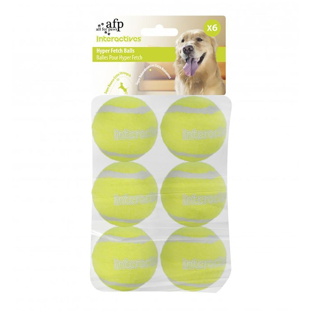 All for Paws Interactives Fetch Refill Balls 6 Pack Extra Bouncy Dog Toy^^^