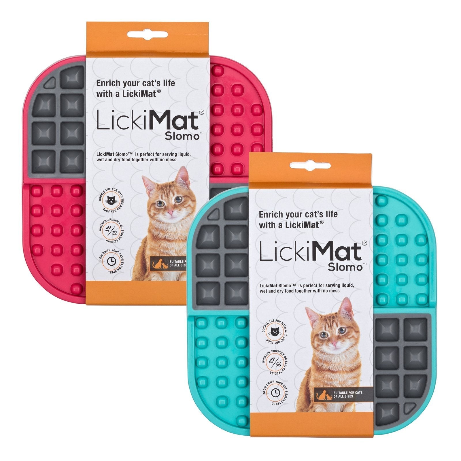 LickiMat Slomo Slow Feeder Mat for Cats Pink^^^