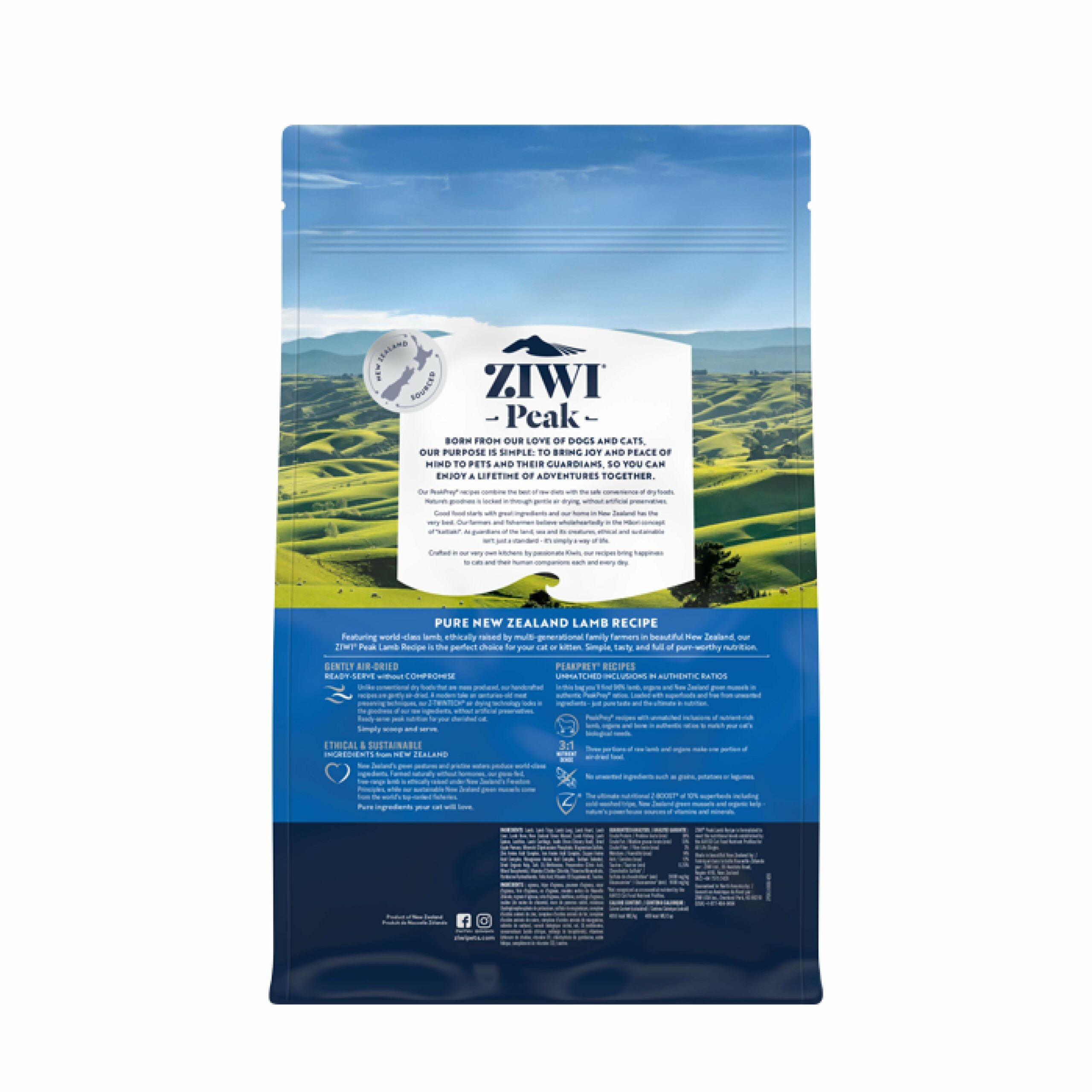 ZIWI Peak Air Dried Lamb Recipe Cat Food 1kg^^^