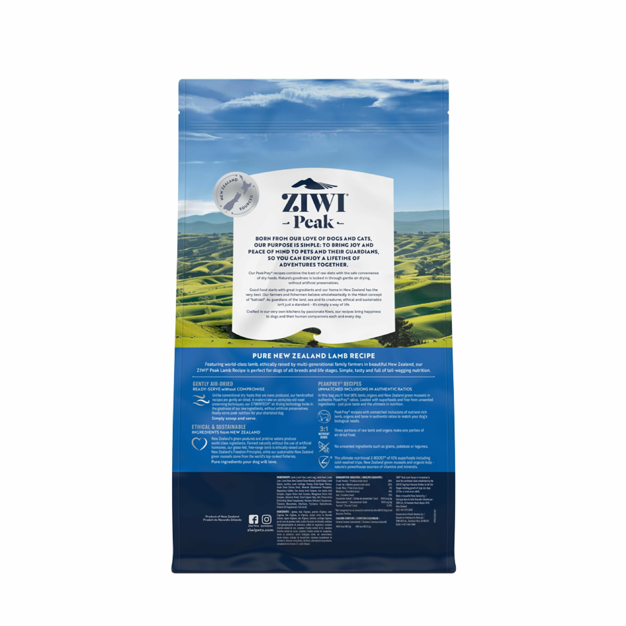 ZIWI Peak Air Dried Lamb Recipe Dog Food 2.5kg^^^