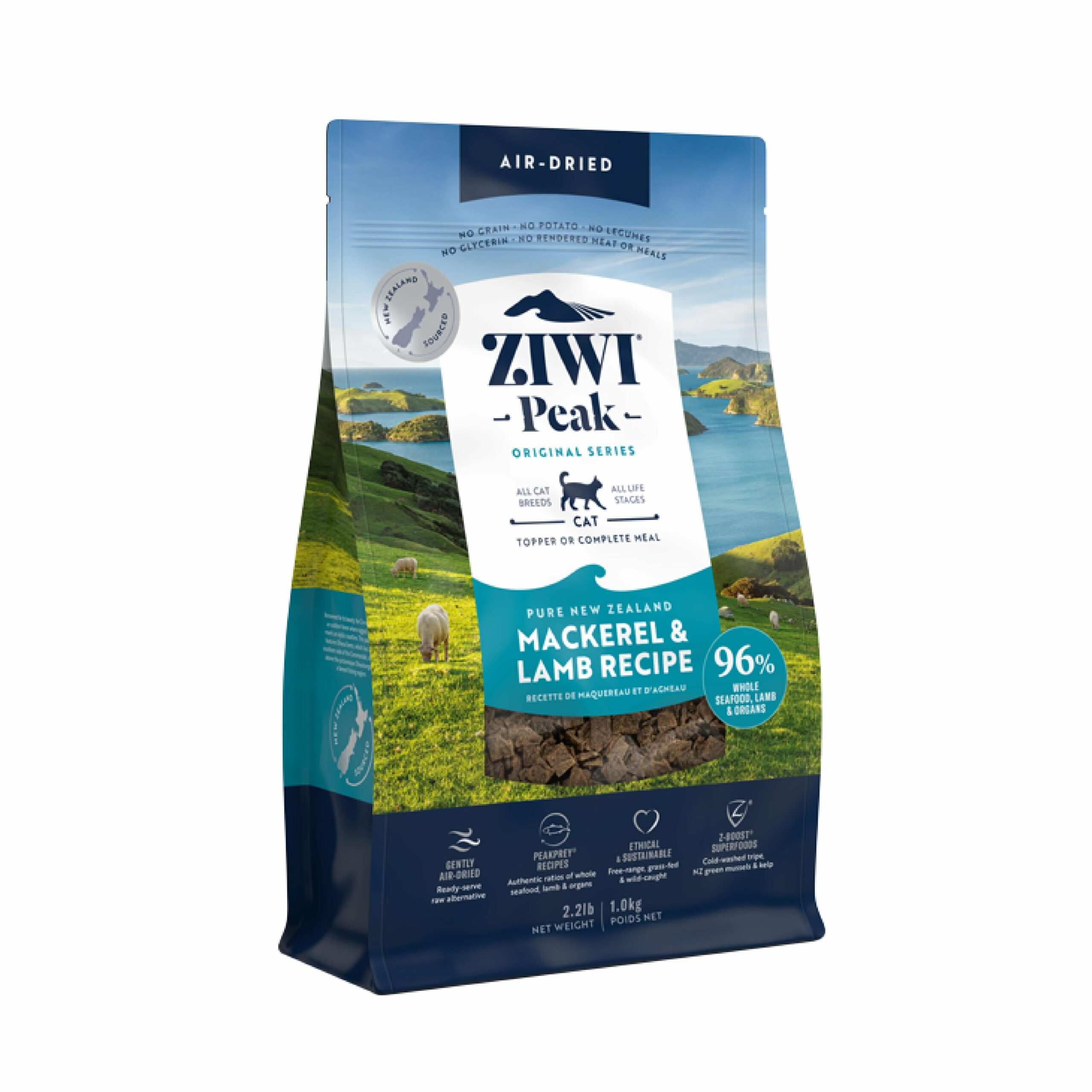 ZIWI Peak Air Dried Mackerel and Lamb Recipe Cat Food 1kg^^^