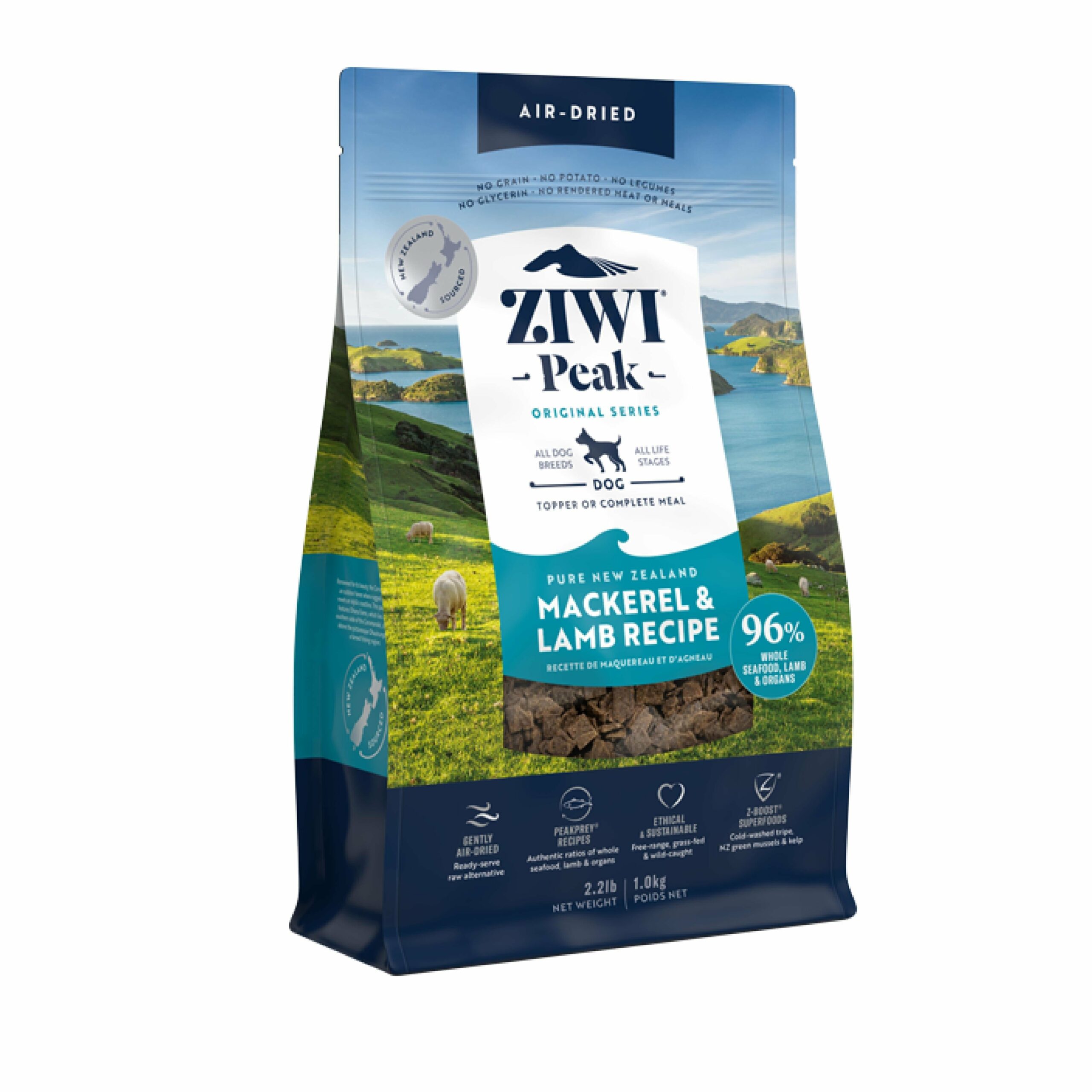 ZIWI Peak Air Dried Mackerel and Lamb Recipe Dog Food 1kg^^^