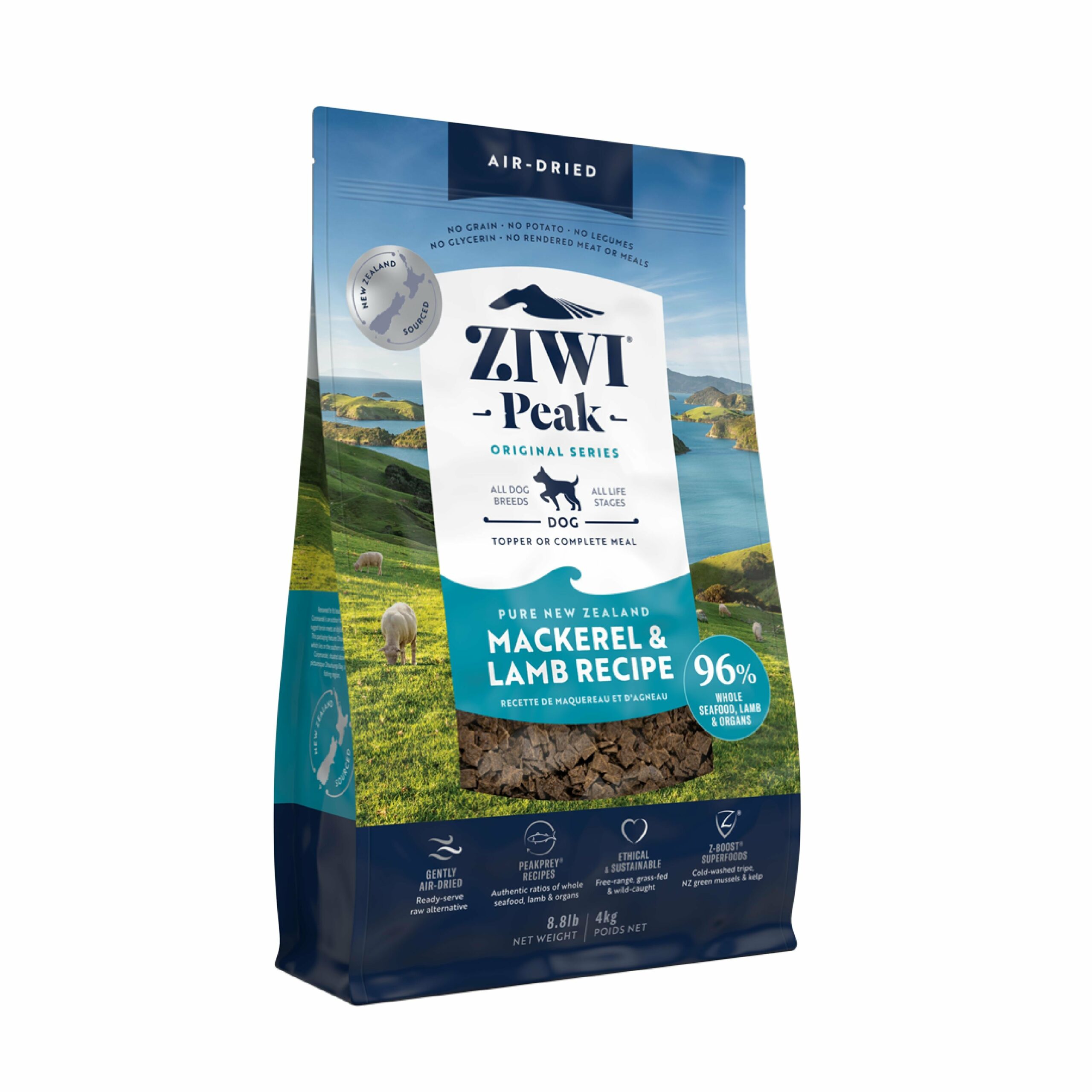 ZIWI Peak Air Dried Mackerel and Lamb Recipe Dog Food 4kg^^^