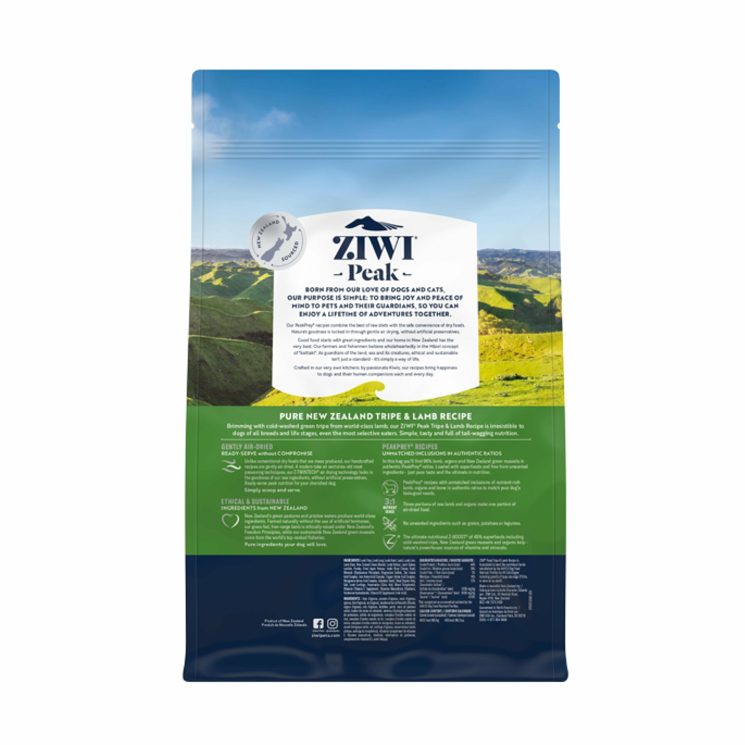 ZIWI Peak Air Dried Tripe and Lamb Recipe Dog Food 1kg^^^