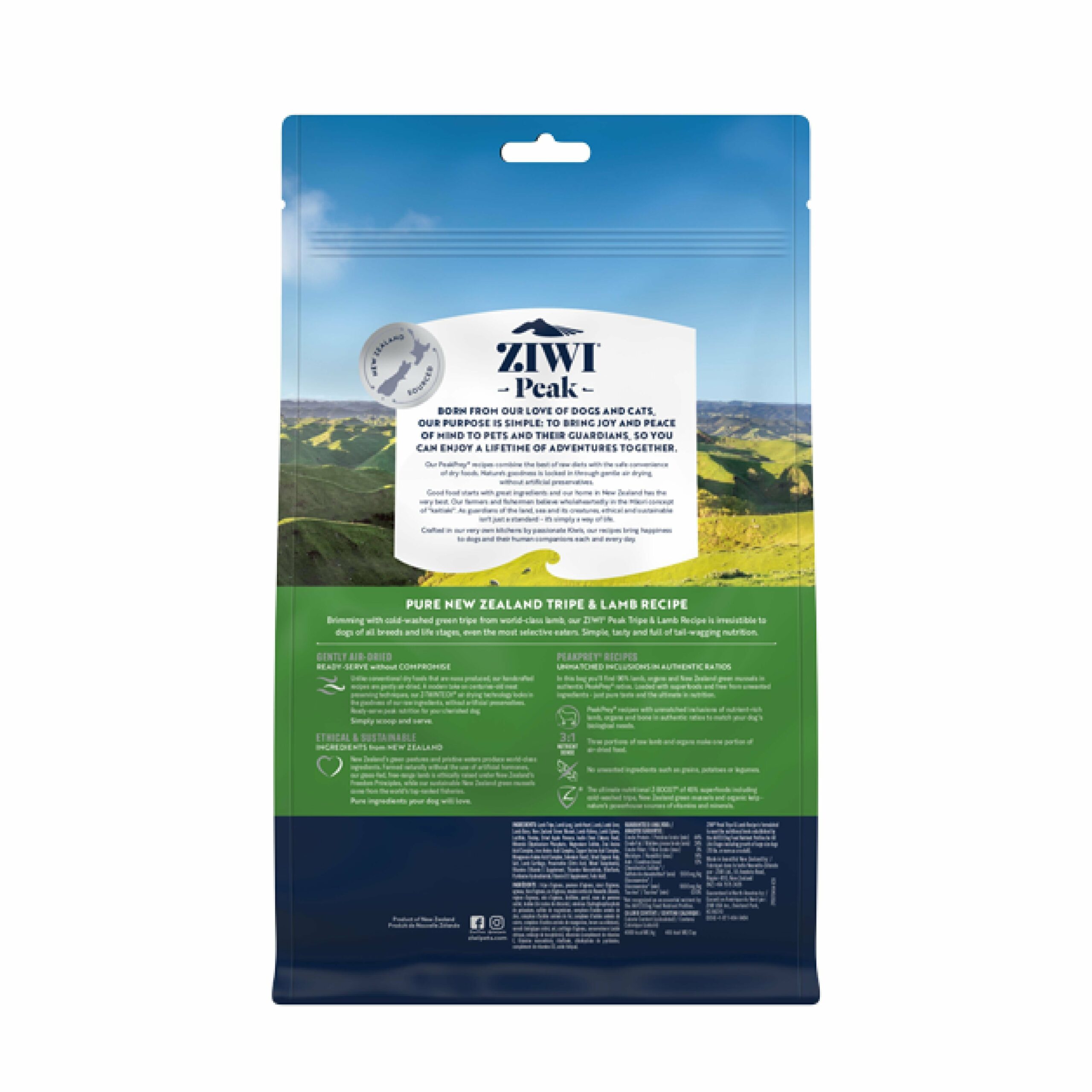 ZIWI Peak Air Dried Tripe and Lamb Recipe Dog Food 454g^^^